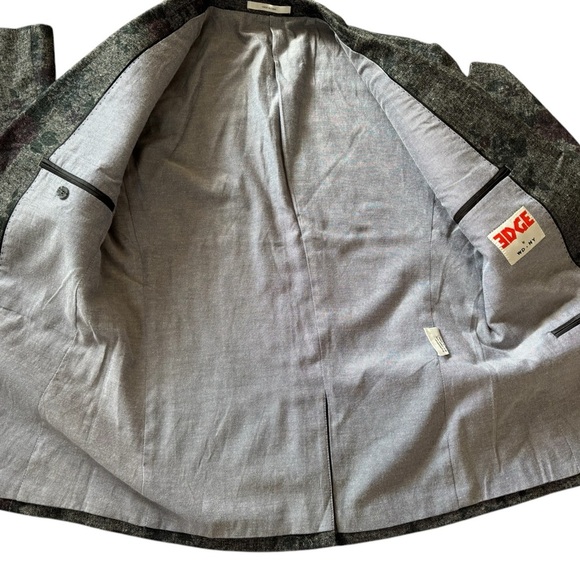 Edge By WD-NY Men’s Grey Floral Blazer Size Medium EUC - Picture 3 of 7